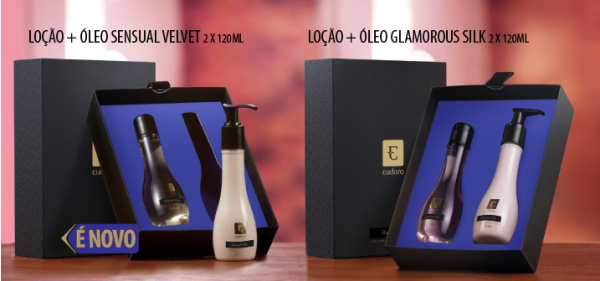 Estojos Eudora Sensual Velvet e Glamorous Silk - Cada