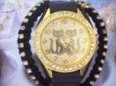 Relógio feminino Preto strass